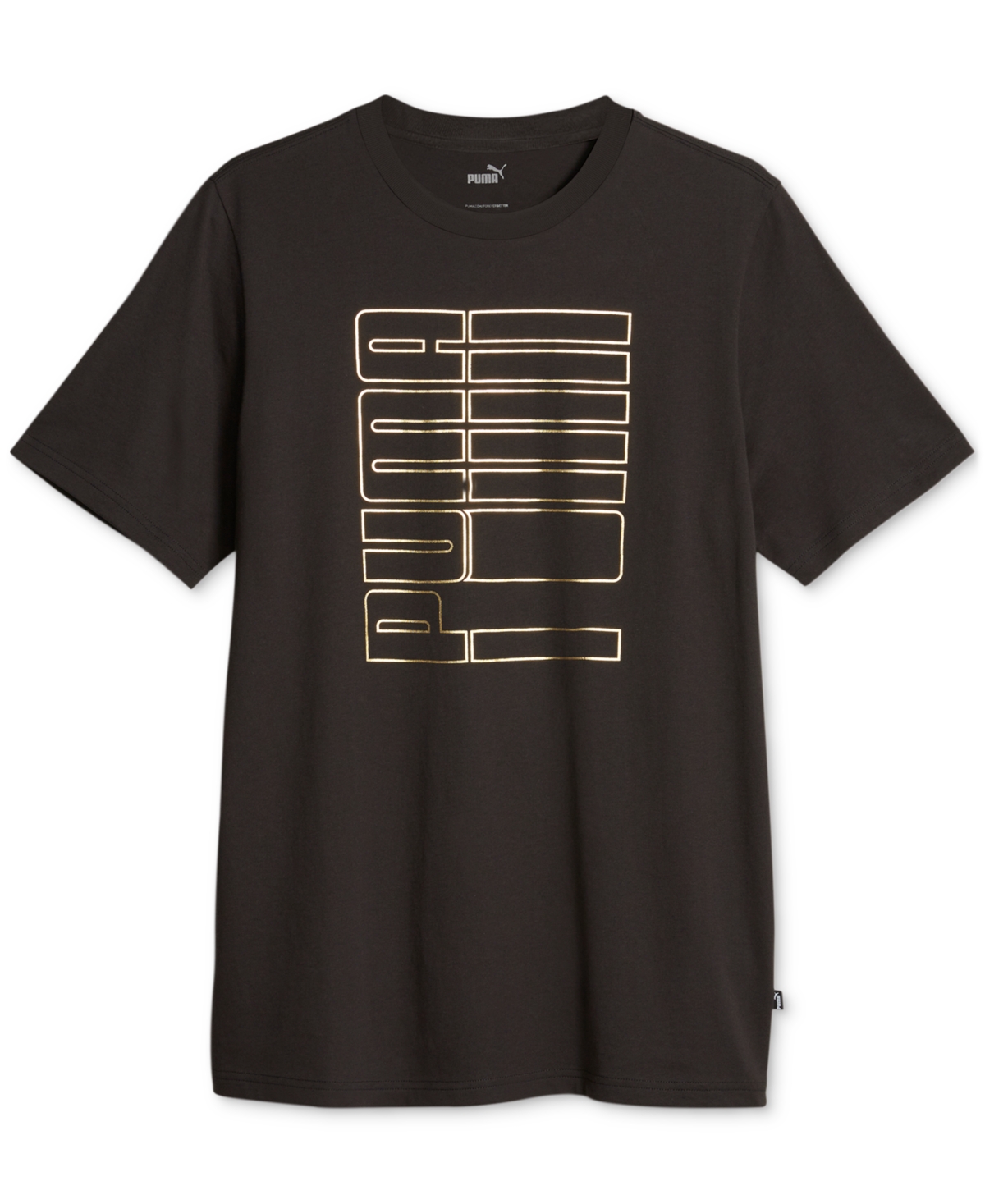 Puma Men's Reflective Graphic Cotton T-shirt In  Black