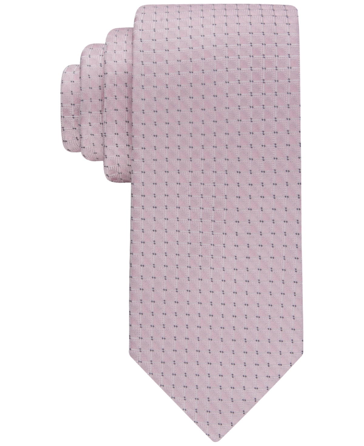 Shop Calvin Klein Men's Micro-dot Grid Tie In Pink