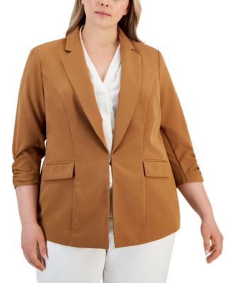International Concepts Plus Size 3/4-Sleeve Blazer, Created