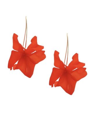 Accessory Concierge Air Bloom Drop Earrings - Red