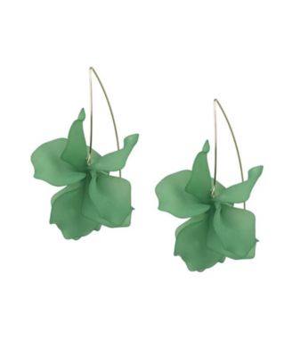 Accessory Concierge Air Bloom Drop Earrings - Green