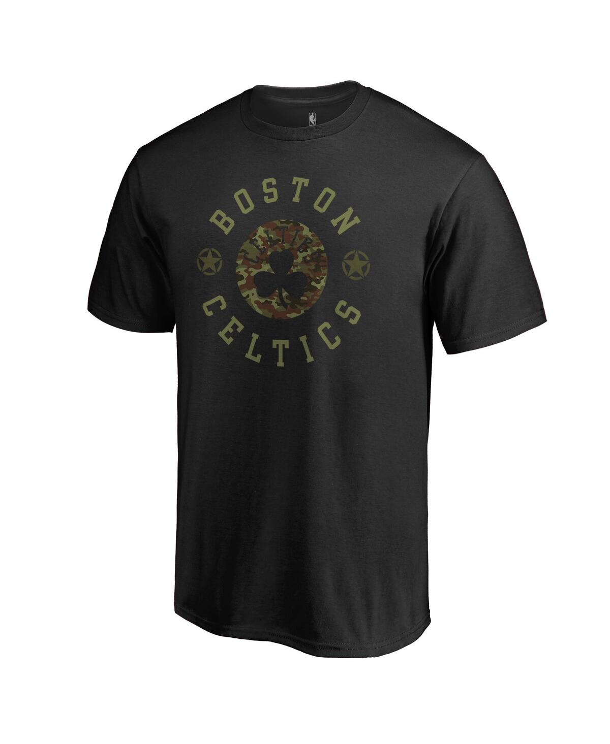 Shop Fanatics Men's  Black Boston Celtics Liberty T-shirt
