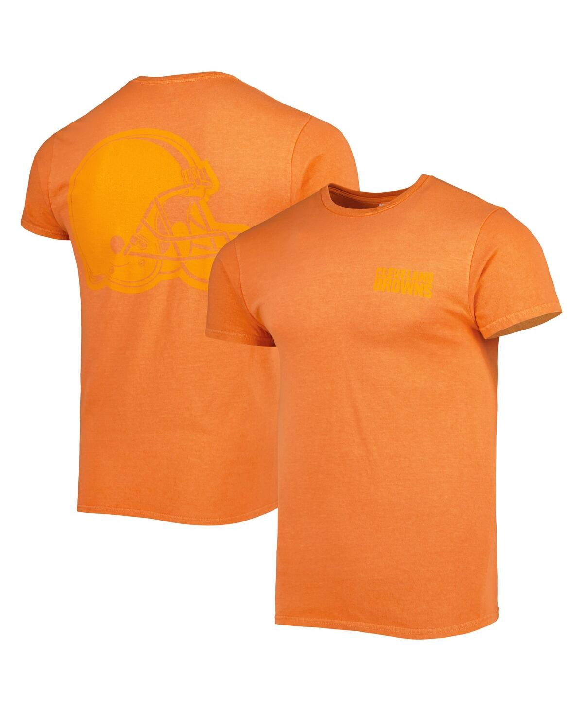 Shop 47 Brand Men's ' Orange Cleveland Browns Fast Track Tonal Highlight T-shirt