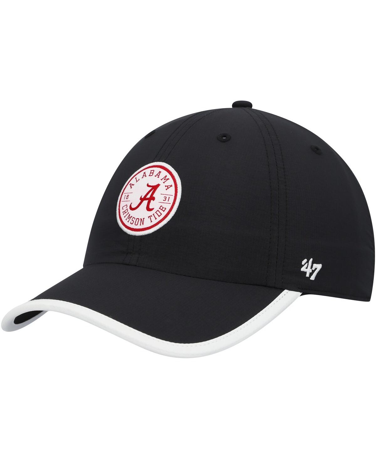 47 Brand Men's ' Black Alabama Crimson Tide Microburst Clean Up Adjustable Hat