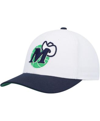 Men's White, Navy Dallas Mavericks Hardwood Classics Core 2-Tone 2.0 Pro Snapback Hat