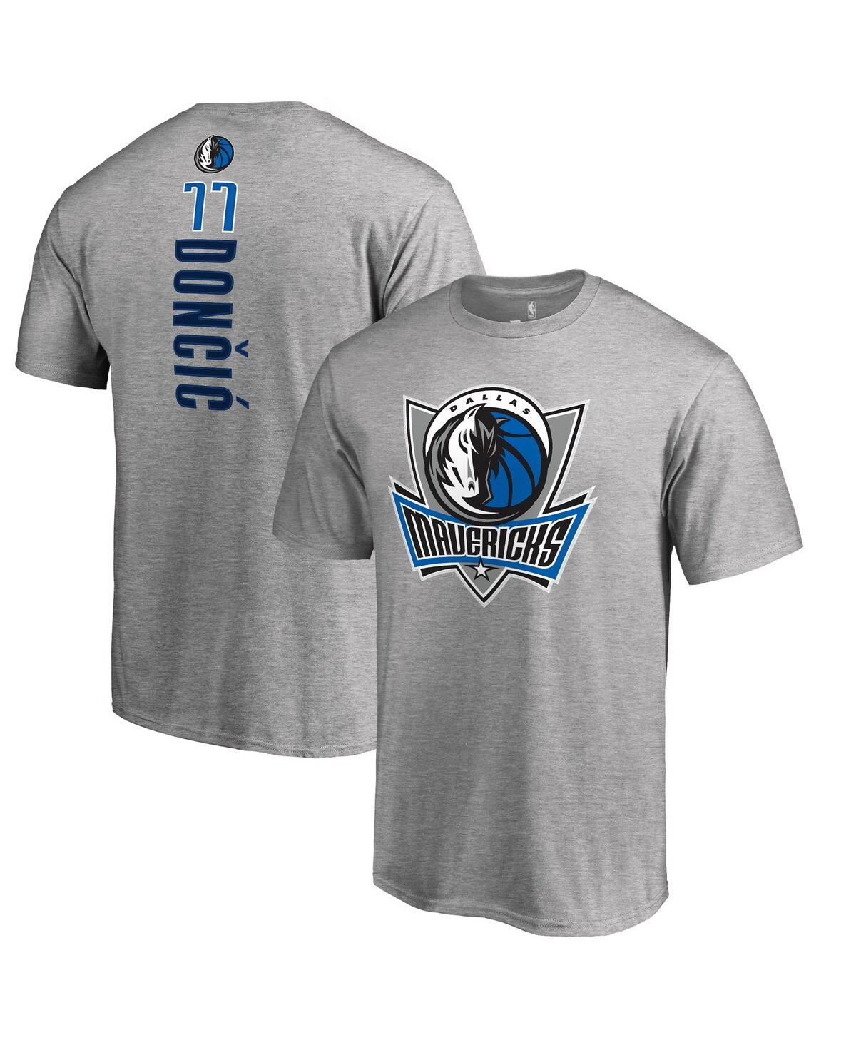 Men's Fanatics Luka DoncicDallas Mavericks Backer T-shirt - Heather Gray
