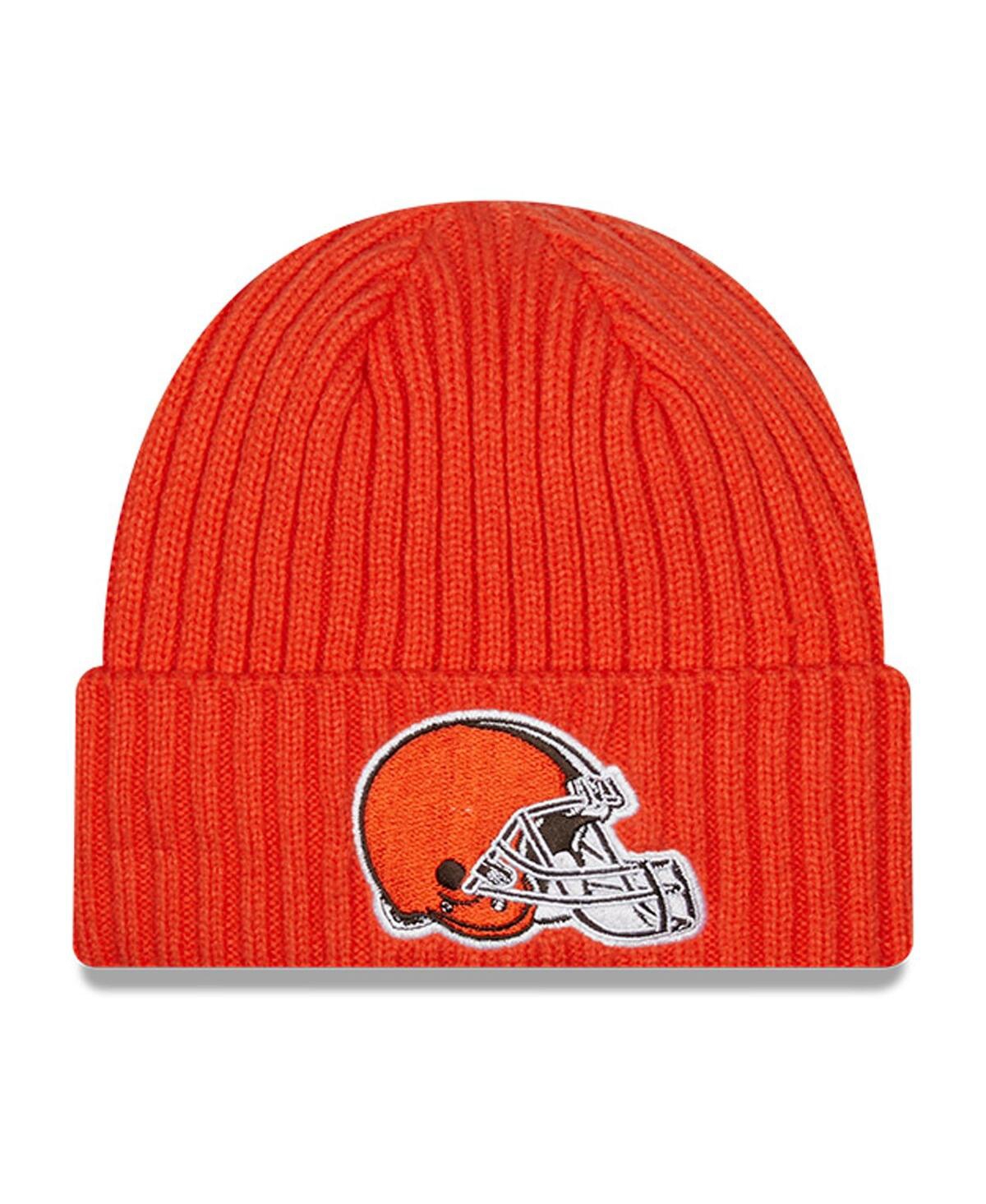 Shop New Era Big Boys And Girls  Orange Cleveland Browns Core Classic Cuffed Knit Hat