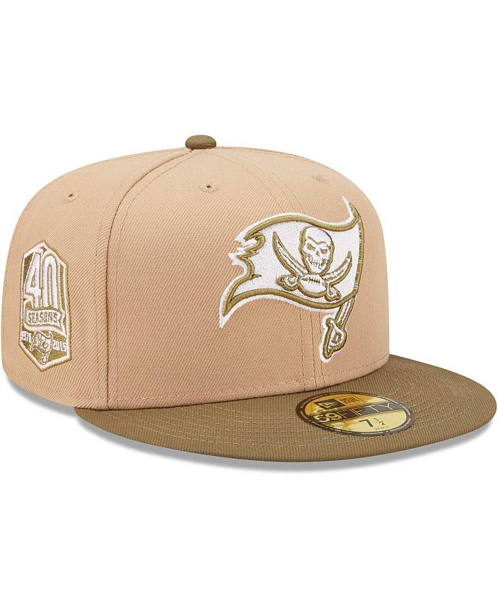 Men's Tampa Bay Buccaneers New Era Tan/Olive 40th Anniversary Saguaro  59FIFTY Fitted Hat