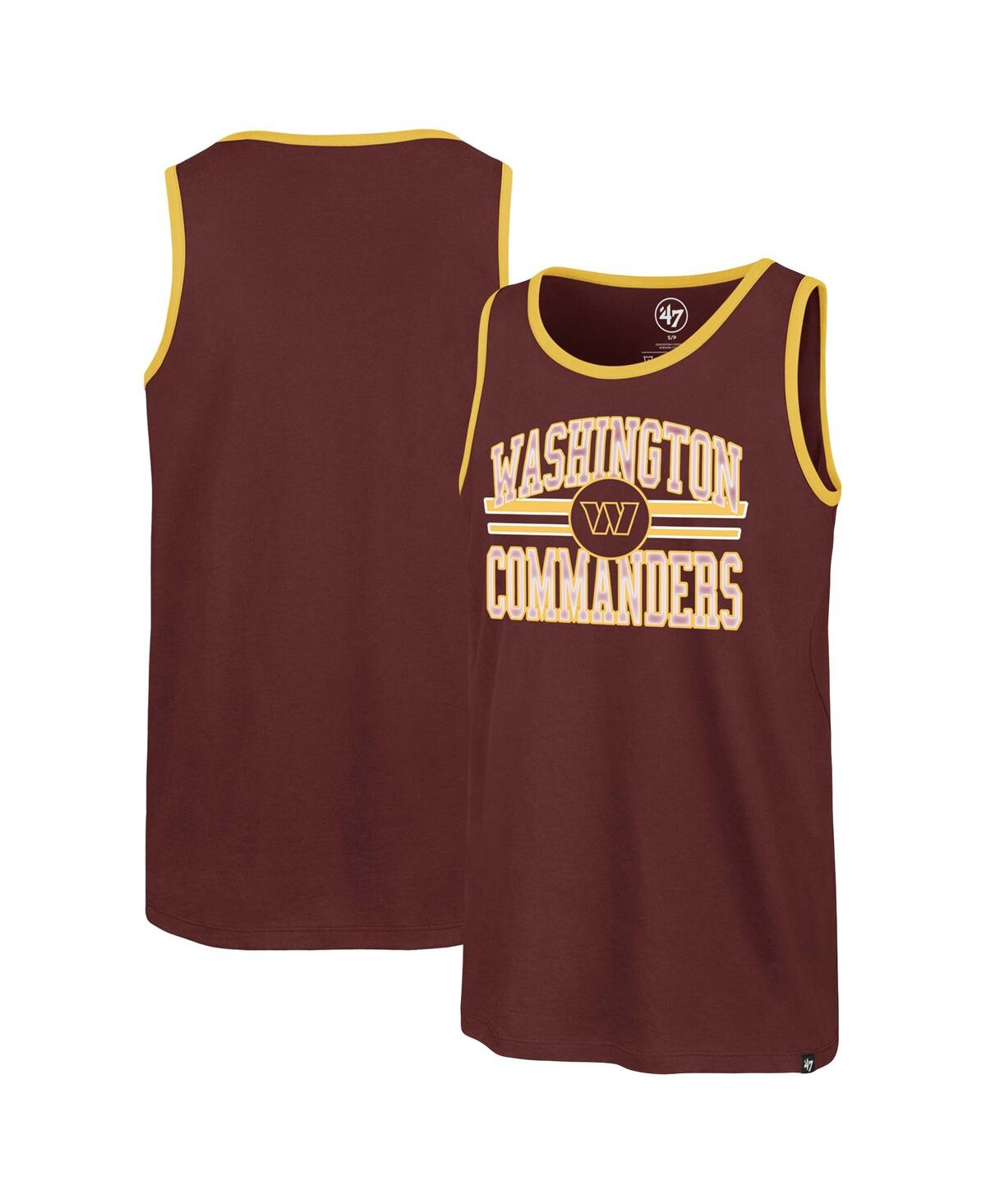 Shop 47 Brand Men's ' Burgundy Washington Commanders Winger Franklin Tank Top