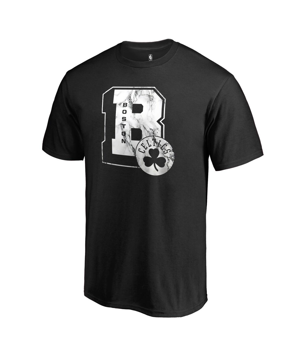 Shop Fanatics Men's  Black Boston Celtics Letterman T-shirt