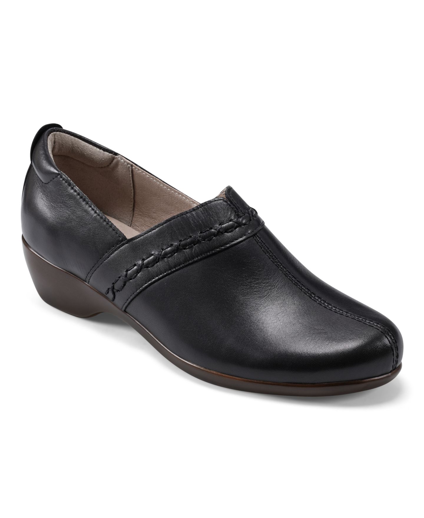 Женские туфли Easy Spirit Dolores Slip-On, цвет: Чёрный кожаный — фото 1