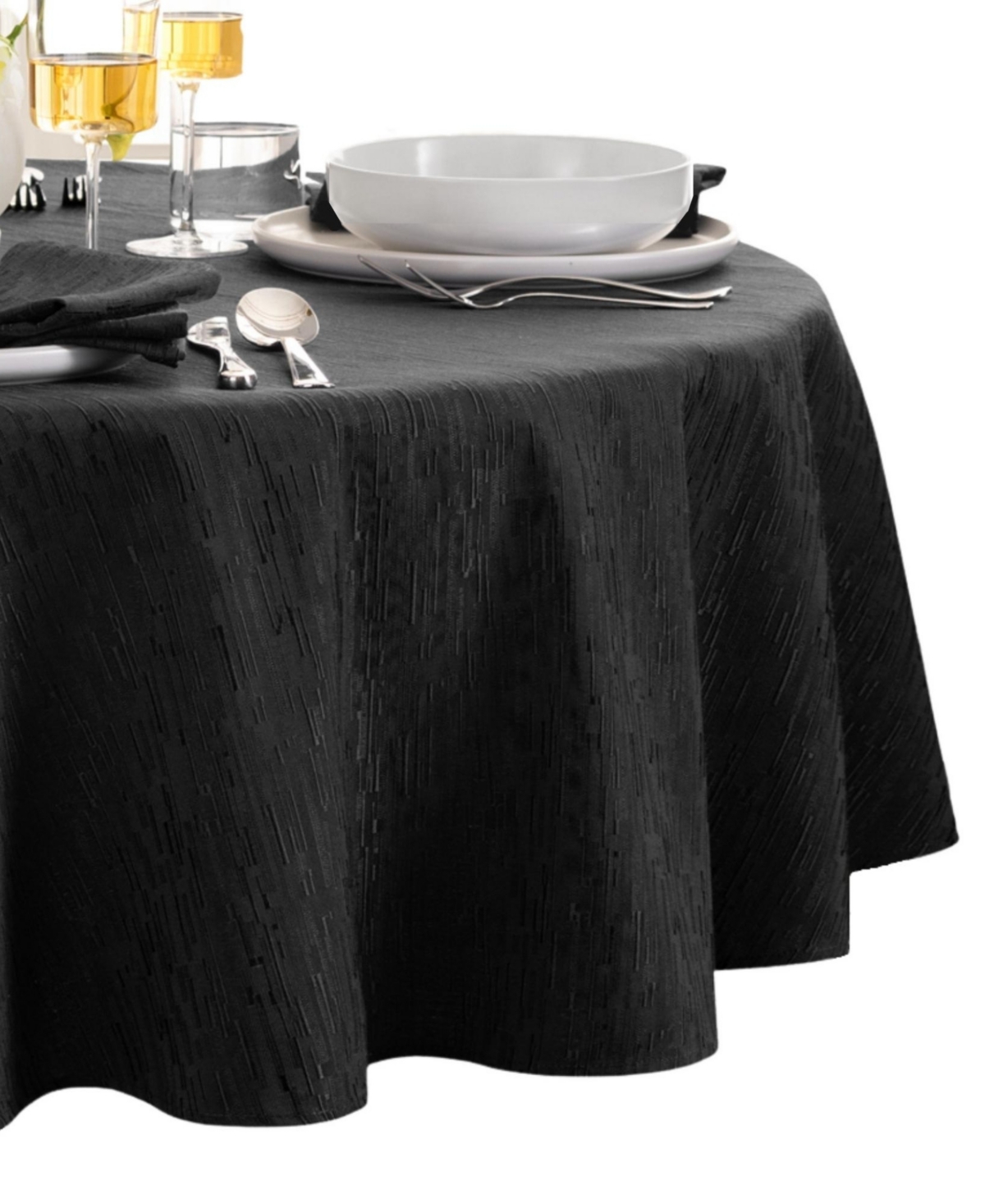 Continental Solid Texture Water and Stain Resistant Tablecloth