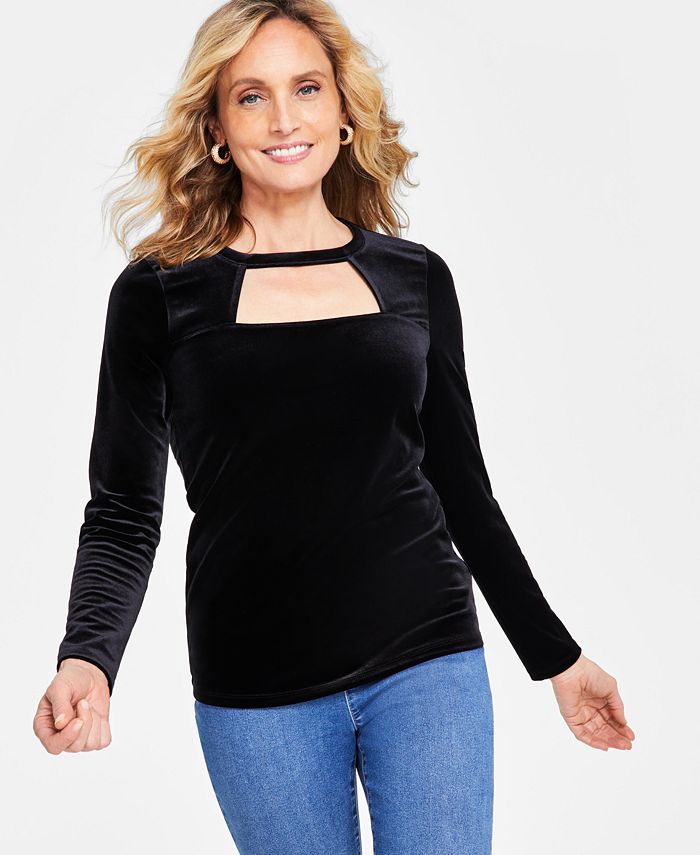 Macys cheap velvet tops