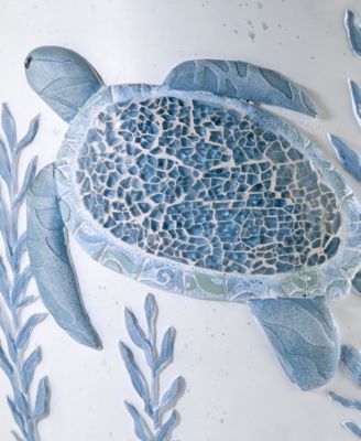 Caicos Sea Turtles Resin Wastebasket