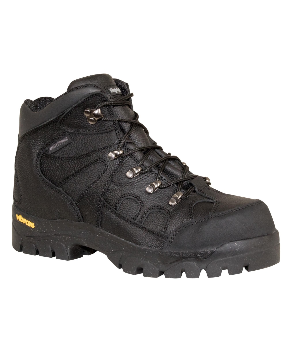 Men's EnduraMax Warm Insulated Waterproof Black Leather Work Boots - Black