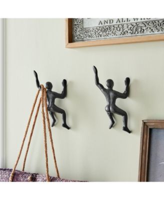 Danya B "Wall Climber" Cast Iron Decorative 2-Piece Wall Mount Hook Set ...