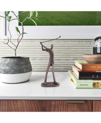 Golfer Cast Iron Sculpture