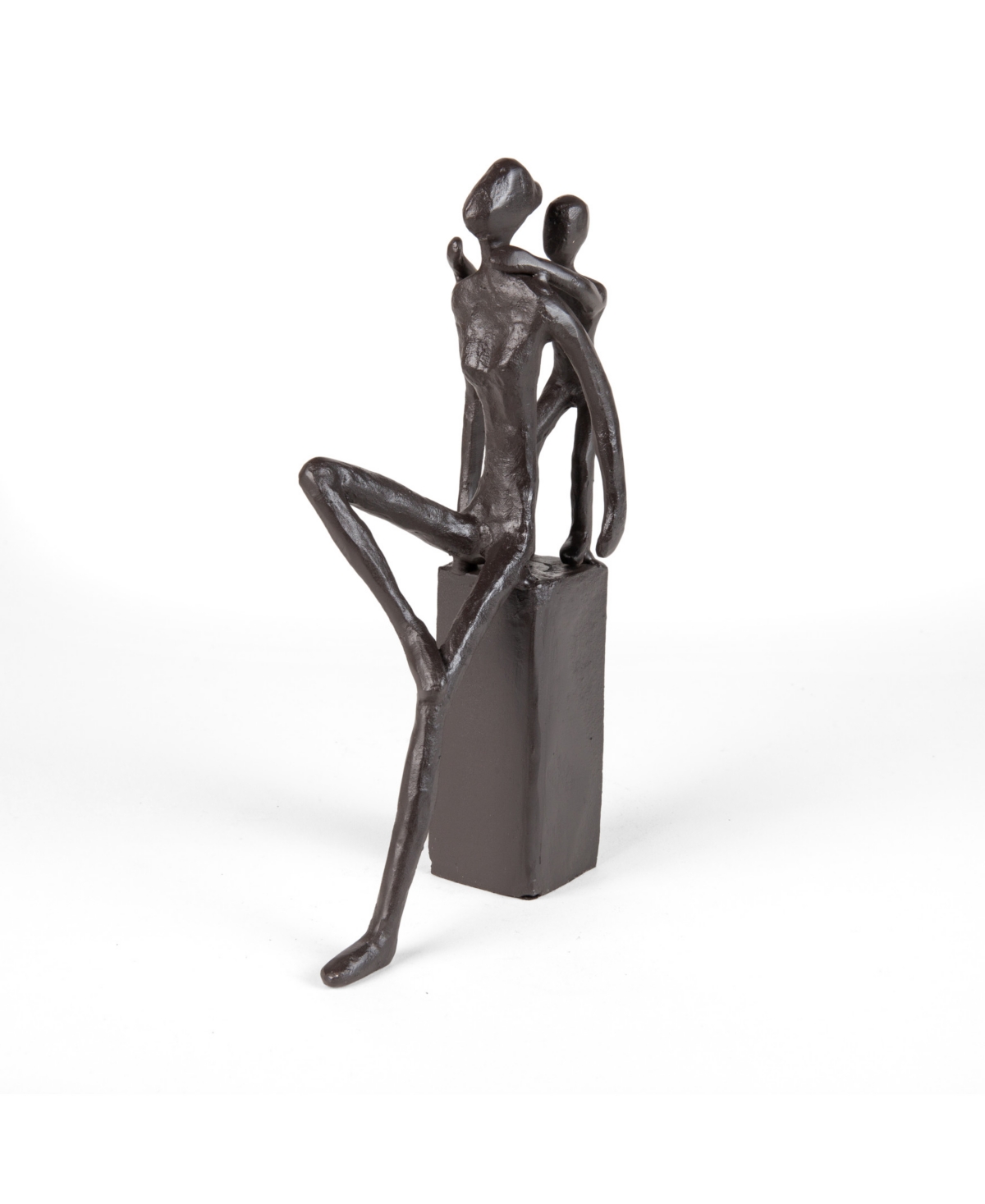 Danya B Playfulness Mother And Child Cast Iron Sculpture In Dark Brown