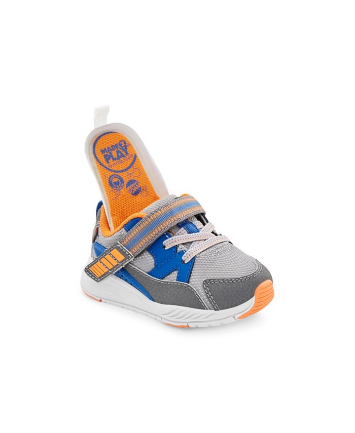 Scarpe Sportive Bambino Stride Rite Brighton Adaptive Taupe | Sneaker Lavabili Con Plantare Memory Foam E Chiusura Velcro