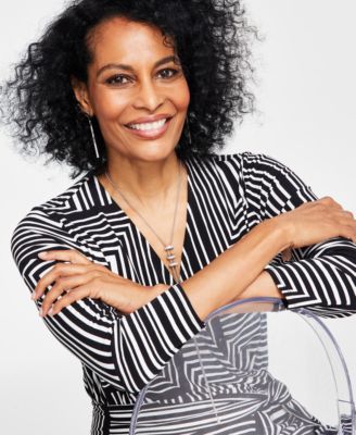 I.N.C. International Concepts Women's Printed V-Neck Jumpsuit, Created for Macy's