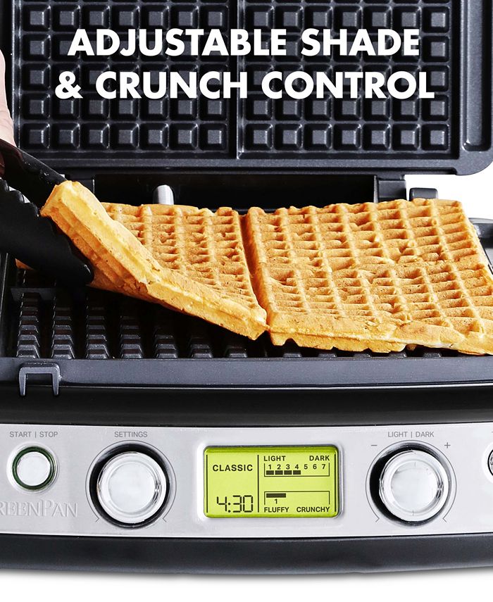 GreenPan Elite 4Square Nonstick Belgian & Regular Waffle Maker Macy's