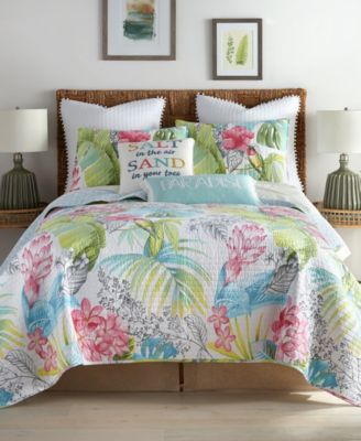 Kalani Tropical Motif Reversible 2-Pc. Quilt Set, Twin/Twin XL
