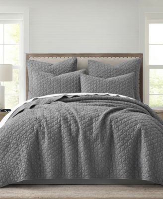 Homthreads Rowan Enzyme Wash 3-Pc. Quilt Set, King/California King