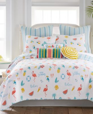 Levtex Home Summertime Reversible Quilt Set Collection In Teal