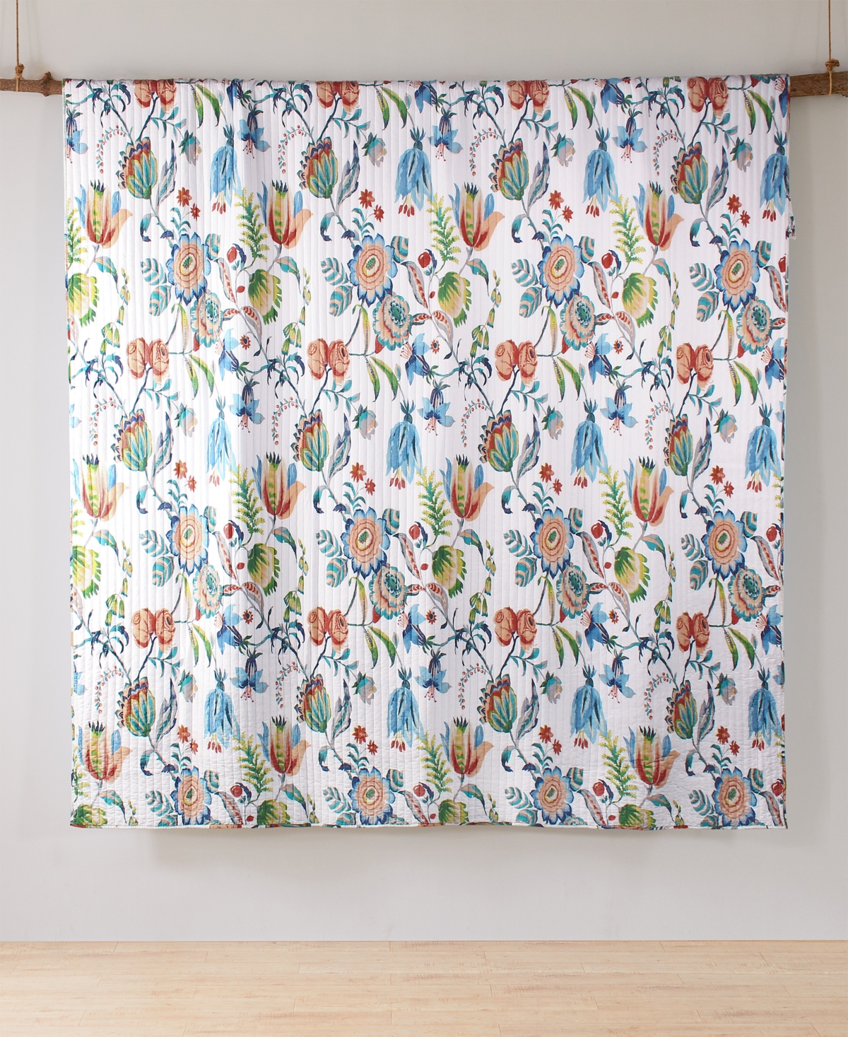 Levtex Eleni Vine Floral Reversible 3-pc. Quilt Set, King/california King In Blue