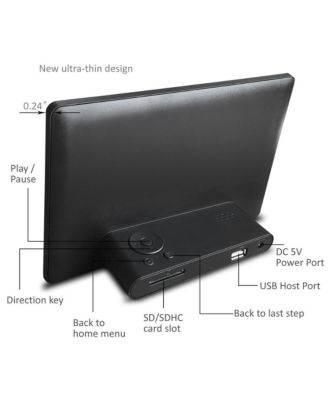 7 inch Digital Photo Frame, Black, 1024x600 - USB & SD card Support