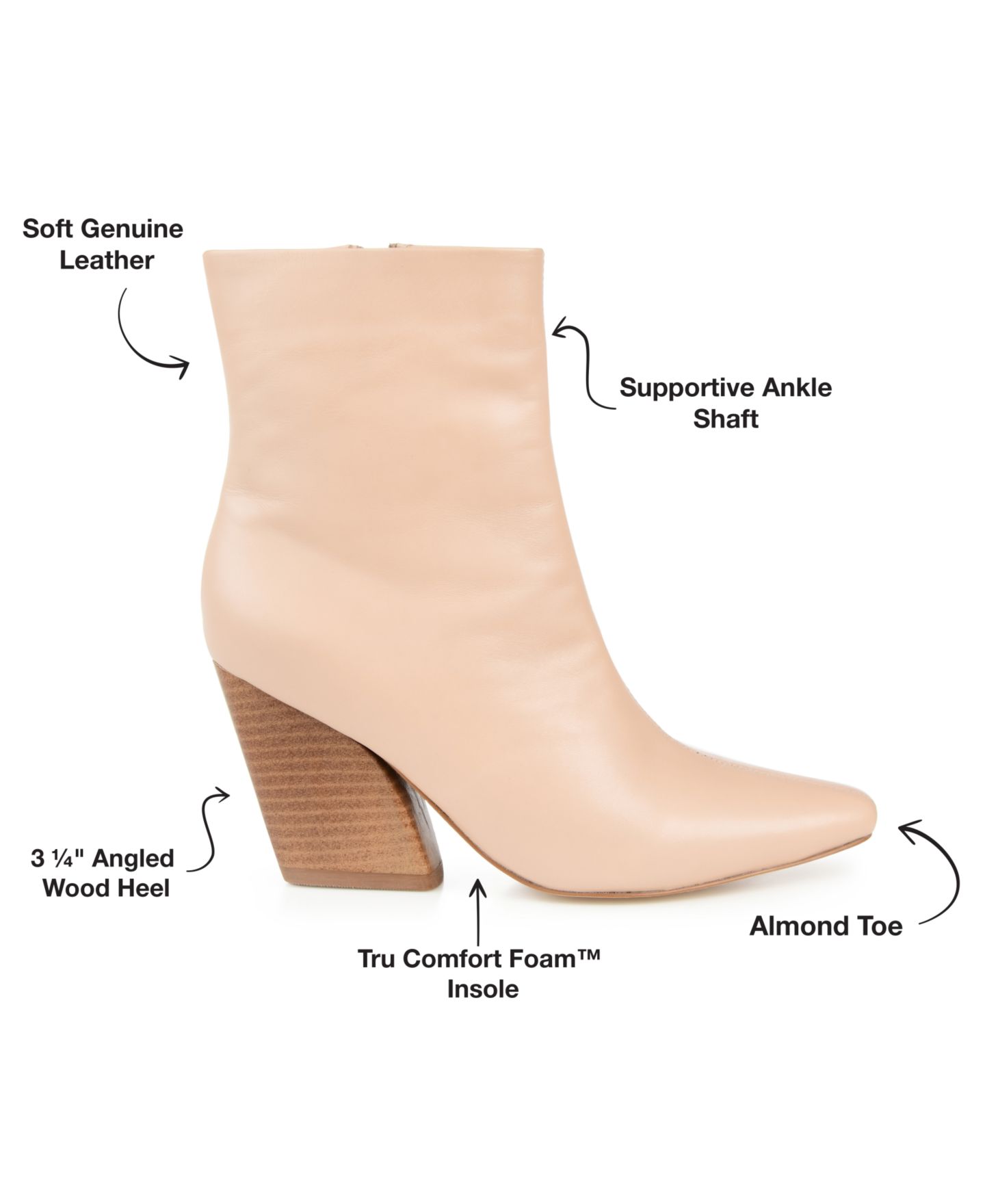 Женские ботинки Journee Signature Hydra Stacked Block Heel, цвет: Рыжевато-коричневый — фото 7
