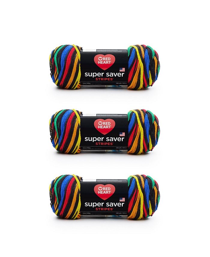 Red Heart Super Saver Primary Stripes Yarn 3 Pack Macy's