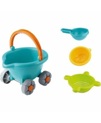 Sand Bucket Scooter - 4 Piece Nesting Beach Toy Set for Toddlers