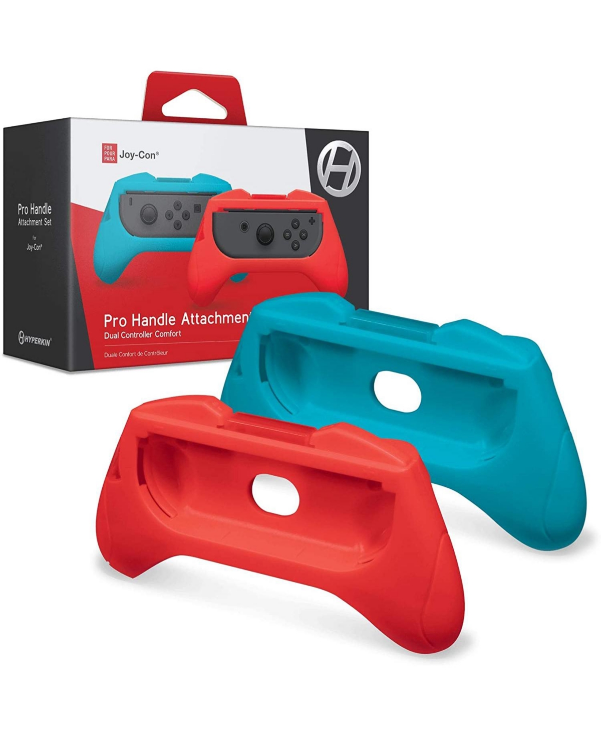 Pro Handle Joy-Con Attachment - Blue/Red (2-Pack) for Nintendo Switch - Assorted Pre-pack (See Table 9