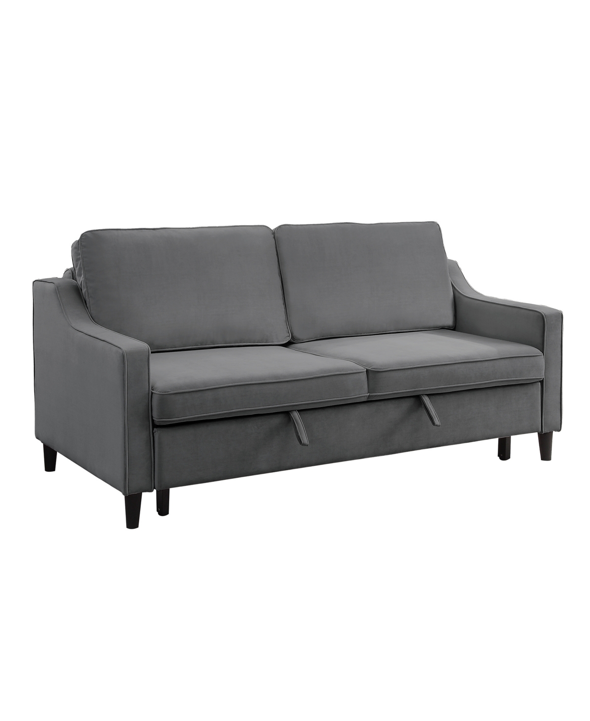 Homelegance White Label Monty Convertible 71.5" Studio Sofa With Pull-out Bed In Dark Gray