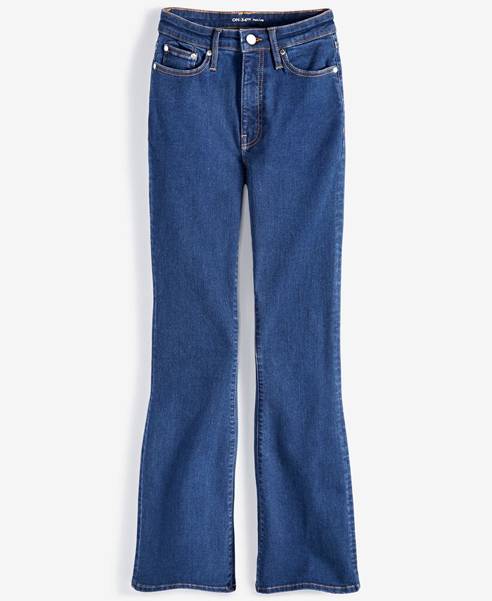 On 34th Women's High-Rise Skinny Flare-Leg Jeans, Created for Macy's ...