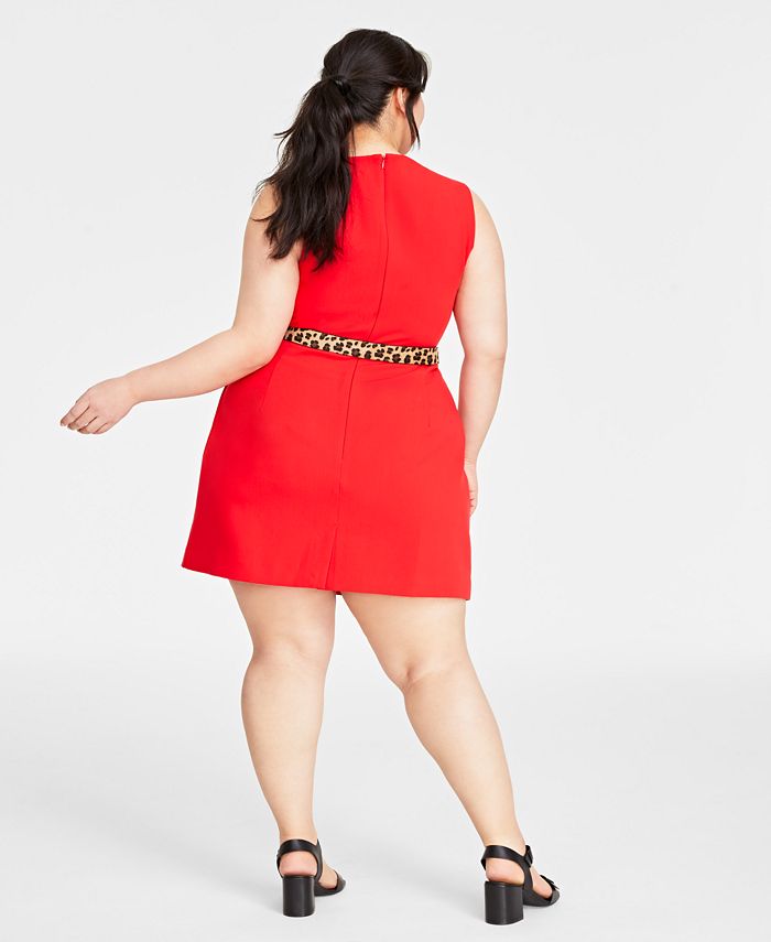 Macy's red sale dress plus size