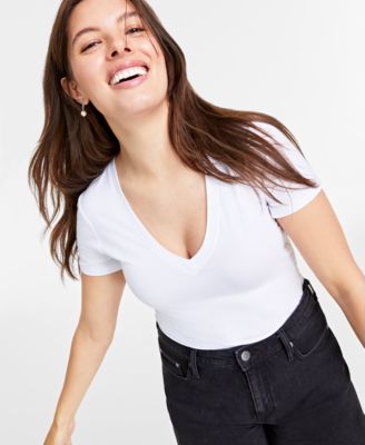 Women's Modal V-Neck T-Shirt, Created for Macy's