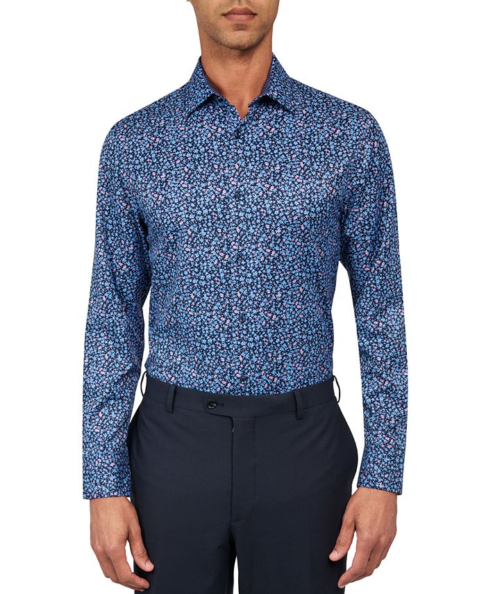 ConStruct Men's SlimFit Floral Print Performance Stretch Cooling Dress