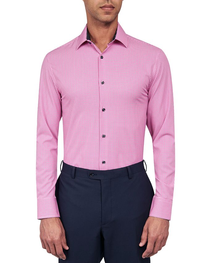 ConStruct Men's Slim Fit Gingham Performance Stretch Cooling Comfort