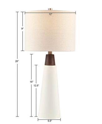 Tristan Ceramic with Wood Table Lamp