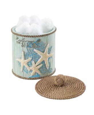 Beachcomber Seashells Resin Covered Jar