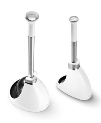 Toilet Plunger and Brush Set with Magnetic Caddy