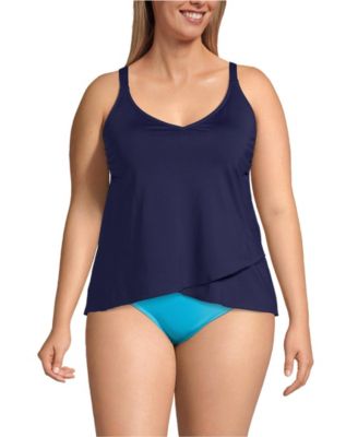 Plus Size Tulip Hem Tankini Top