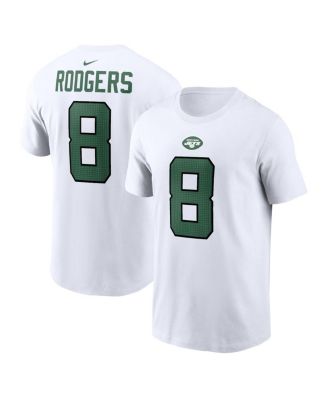 Men s Nike Aaron Rodgers White New York Jets Player Name and Number T shirt Macy s