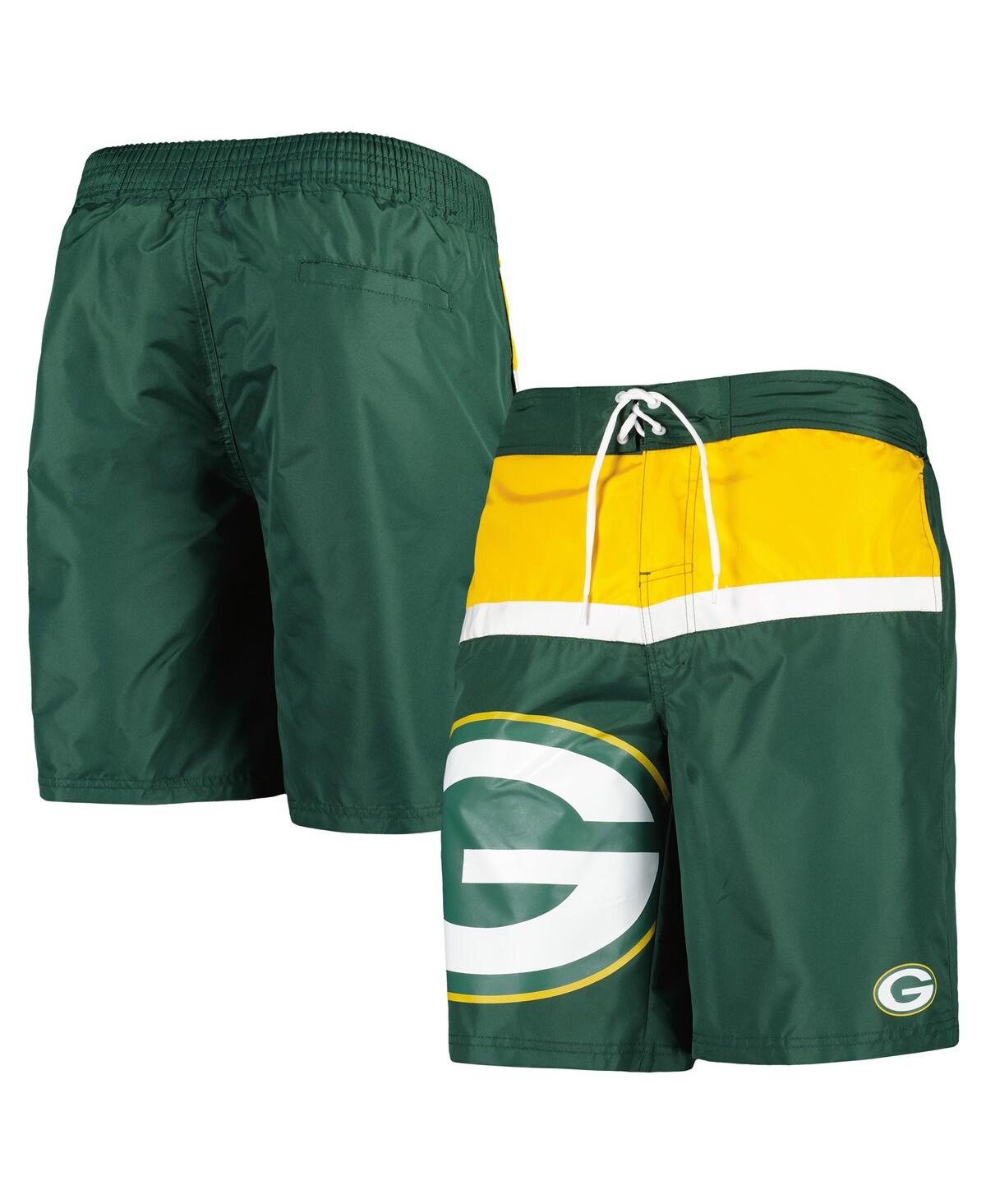 G-iii Sports By Carl Banks Men's  Green Green Bay Packers Sea Wind Swim Trunks