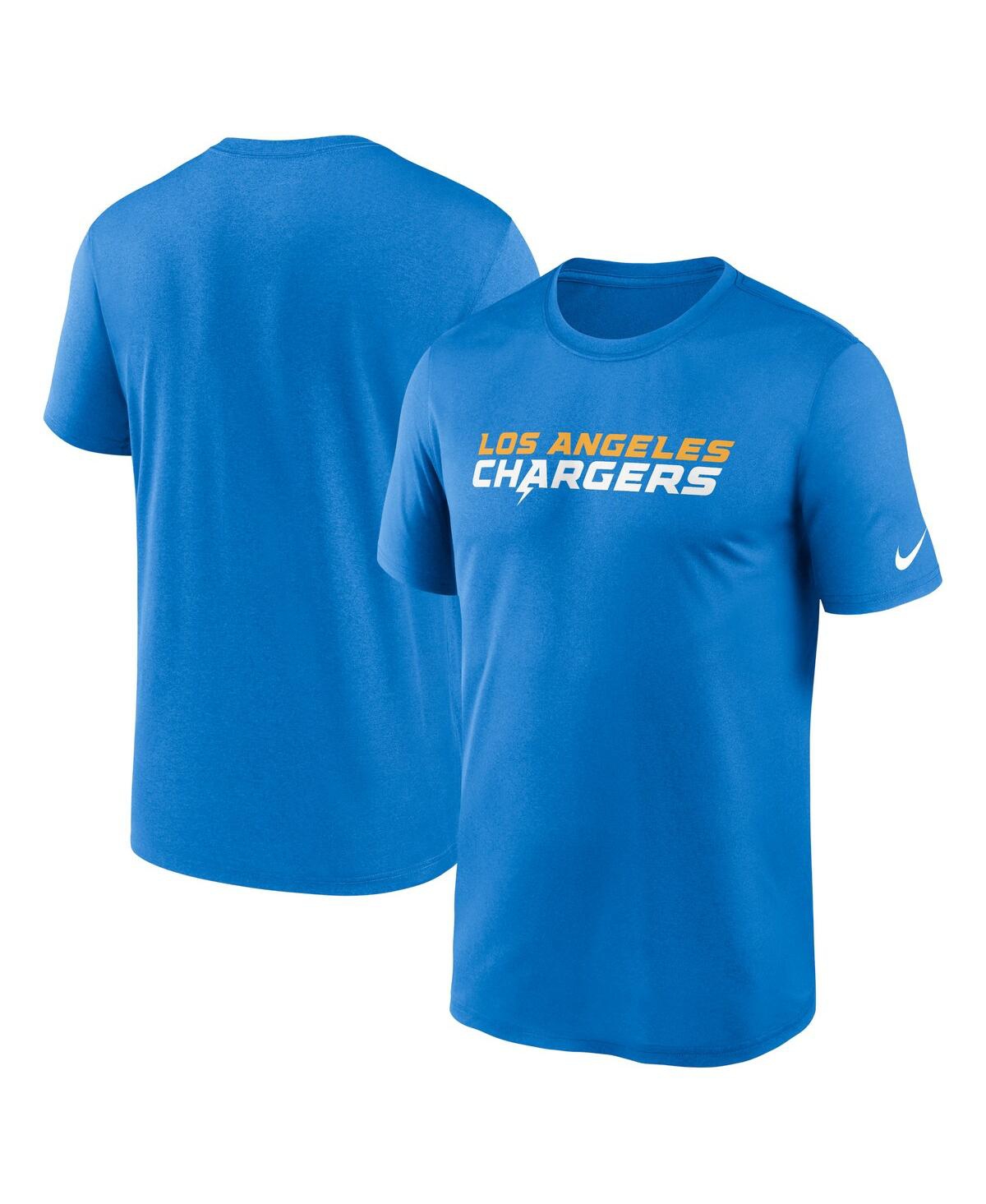 Shop Nike Men's  Powder Blue Los Angeles Chargers Legend Wordmark Performance T-shirt