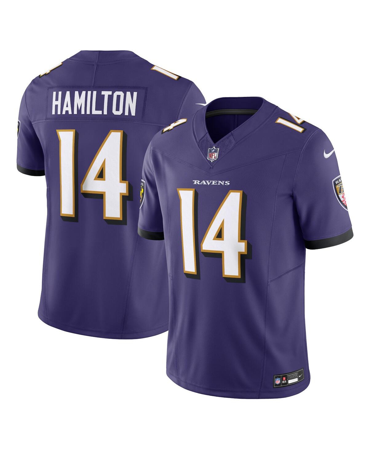 Men's Nike Kyle HamiltonBaltimore Ravens Vapor F.u.s.e. Limited Jersey - Purple