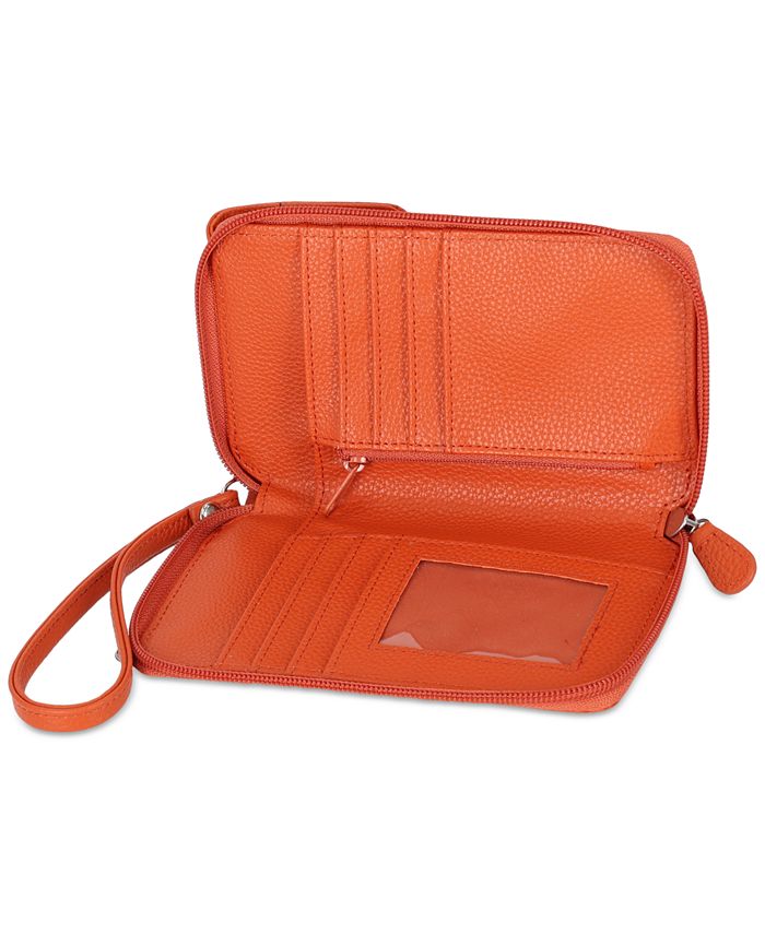 Giani Bernini Softy Leather Tech Crossbody Wallet, Created for Macy's