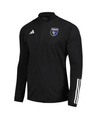 Men's Black San Jose Earthquakes 2023 On-Field AEROREADY Full-Zip Training Top
